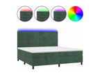 Lumenao bed base with LED mattress, dark green, 200x200 cm, JQBF35338