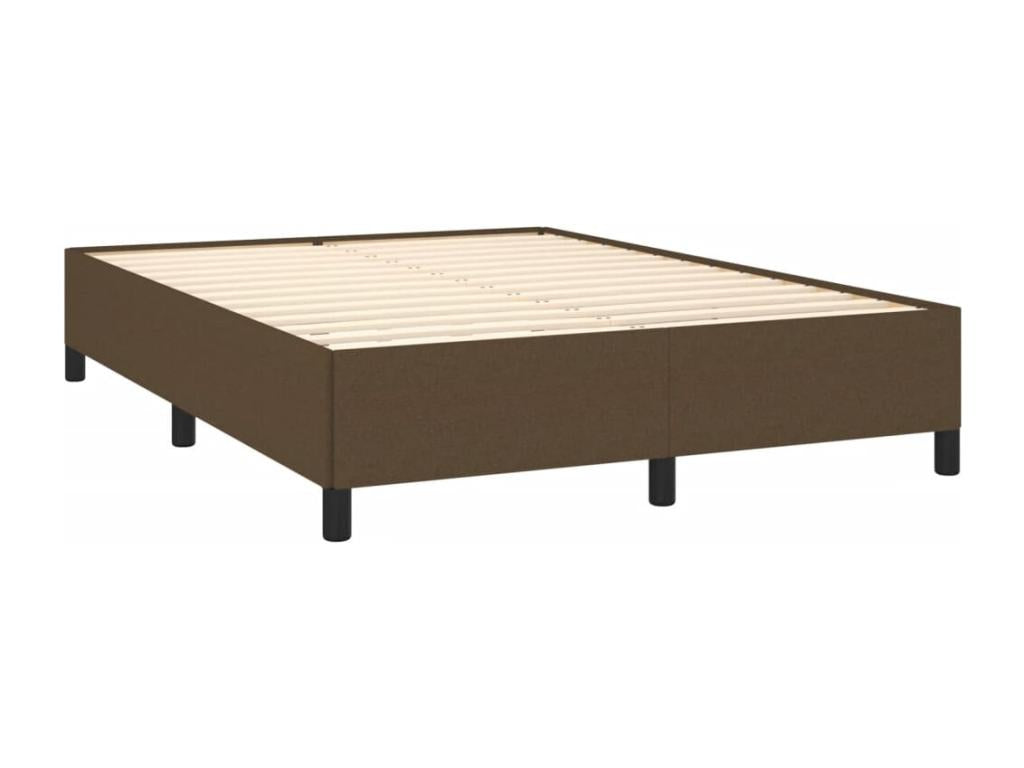 Dark brown bed frame without mattress, 140x200 cm, fabric CHGL99044