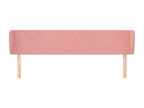 Pink headboard with wings, 183x23x78/88 cm, velvet, XEYG09572