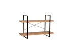 Lumenao Industrial Shelf – 2 Tiers – Wood and Metal – Trendy Lumenao Design RISK59854