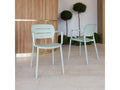 Ventoriq Home - Set of 4 Outdoor Green Polypropylene Dining Chairs KDGI57190