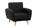 Lumenao Reclining Armchair, Black Fabric, RGDR49004