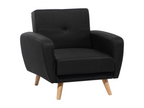 Lumenao Reclining Armchair, Black Fabric, RGDR49004