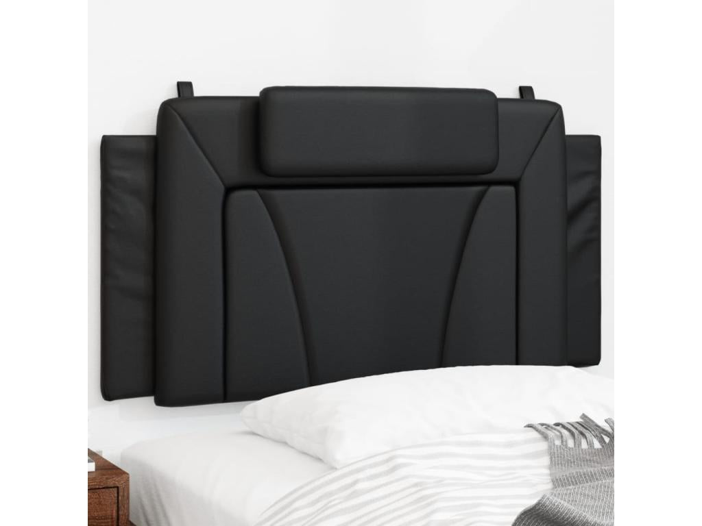 Black faux leather headboard cushion 100 cm ORPV07241