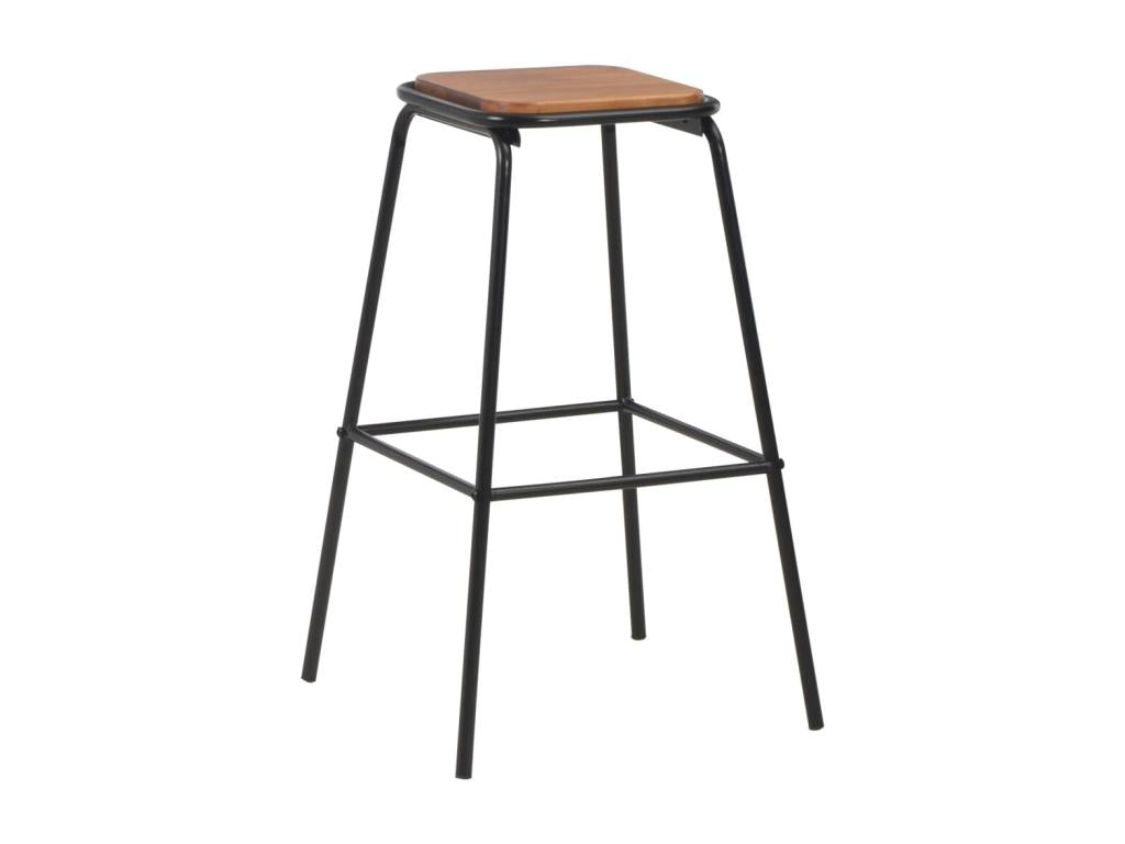 Set of two black stools 43x43x76 cm 1202081 DUTD08112