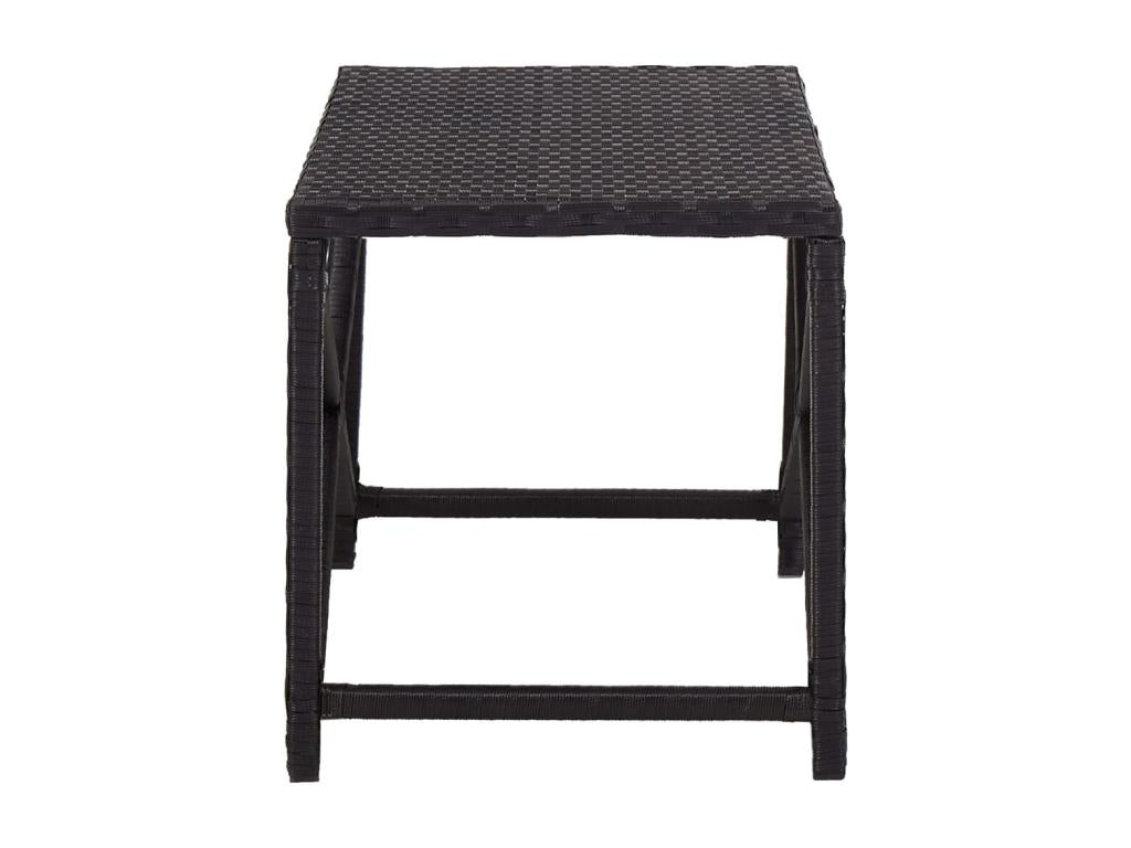 Garden bench, black resin furniture, 80x40x43 cm, 02 0011330 CTIU69197