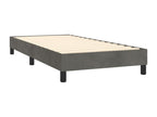 Lumenao bed base and mattress, Dark Grey 80x200 Velvet LWNG38556