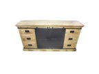 Delhi 2-Door Sliding Buffet with 6 Drawers, Mango Wood and Metal FXPQ72700