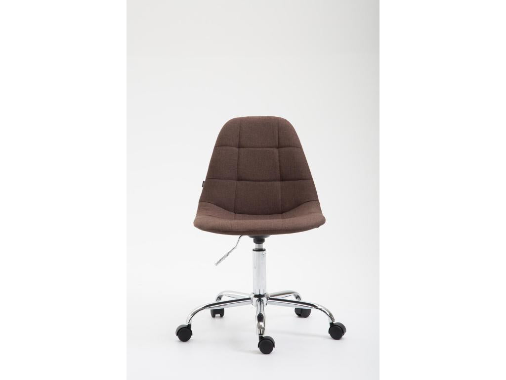 Office chair - Fabric / Chrome metal - Brown - Reims PYQW07351