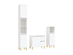 3-piece bathroom cabinet set, white engineered wood GTGA44194