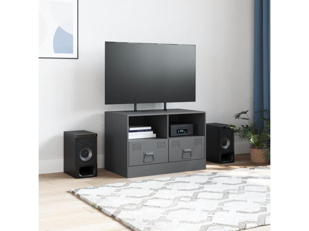 Anthracite TV stand 67x39x44 cm steel BGDU08404