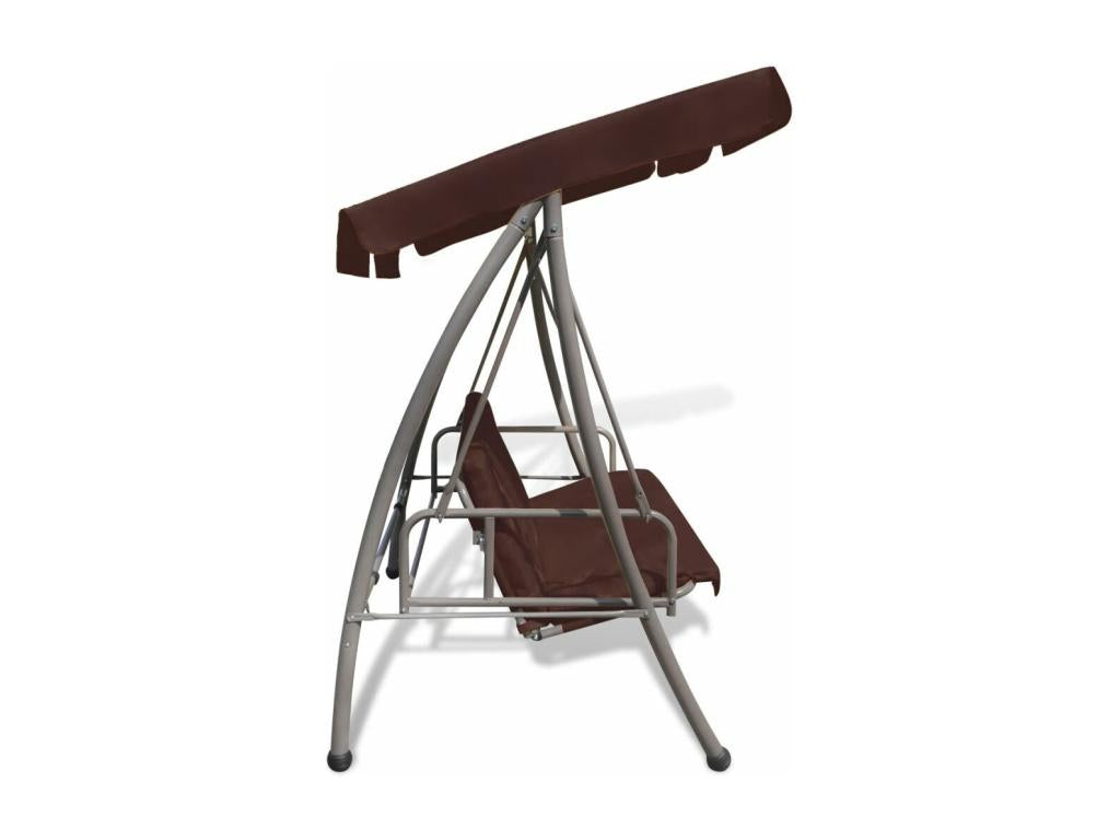 Outdoor swing chair with canopy, coffee color, 2 UCVK47810